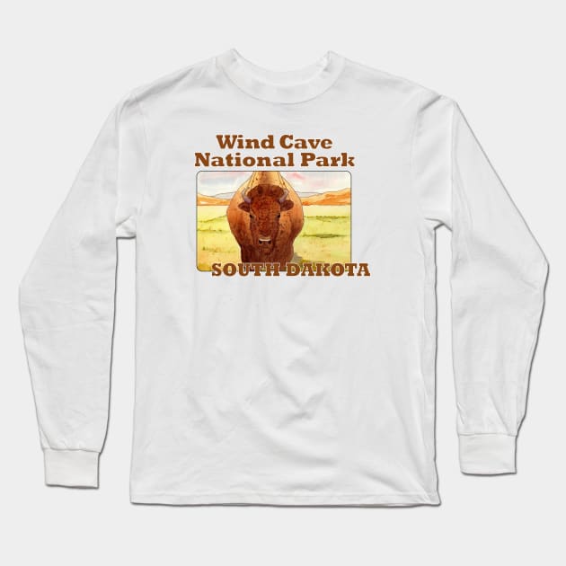 Wind Cave National Park, South Dakota Long Sleeve T-Shirt by MMcBuck